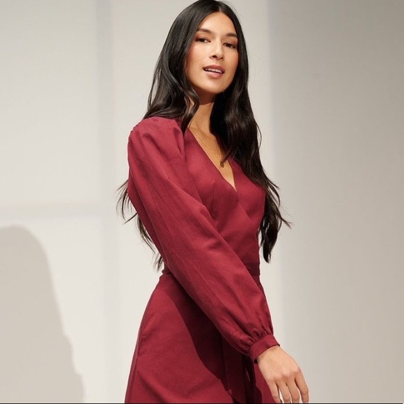 Emma Knudson Dresses & Skirts - Emma Knudsen Reese Wrap Dress - Wine